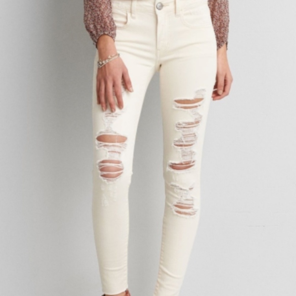 American Eagle | Distressed Denim Jeggings